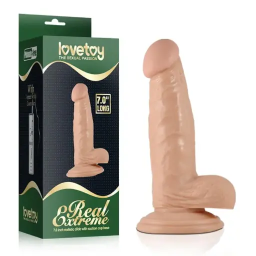 [6970260902076] LOVETOY DILDO REAL EXTREME 7" NATURAL