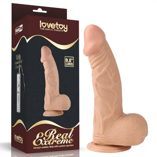 [6970260901970] LOVETOY DILDO REAL EXTREME 9" NATURAL