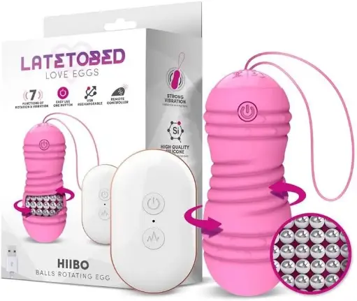 [58945] Hiibo Huevo Vibrador con Rotación Control Remoto USB
