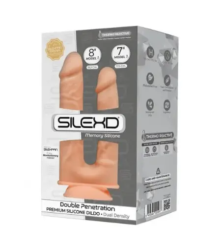 [55231] Doble Penetración Silexd 7" y 8" - Juguete Erótico Premium para Parejas