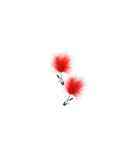 [3479222010369] PINZAS REGULABLES C/ PLUMA POMPÓN ROJA