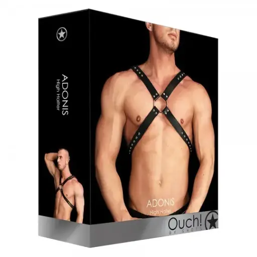 [8714273291189] Adonis High Halter Negro - Lencería Sexy de Lujo para Hombre