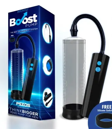 [8436583790809] Bomba de Pene Recargable con Control Remoto BOOST PUMPS PSX05 Transparente