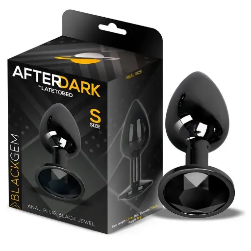 [8436583793466] Plug Anal Metálico Con Joya Talla S Negro AFTERDARK