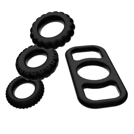 [8435565913694] ADDICTED TOYS - SET 4 ANILLOS SILICONA PARA EL PENE