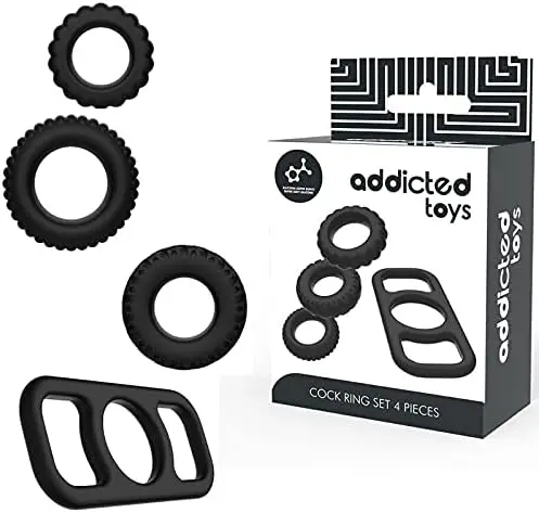 [8435565913694] Anillos de Silicona para Pene - Set de 4 | Mejora tu Rendimiento Sexual