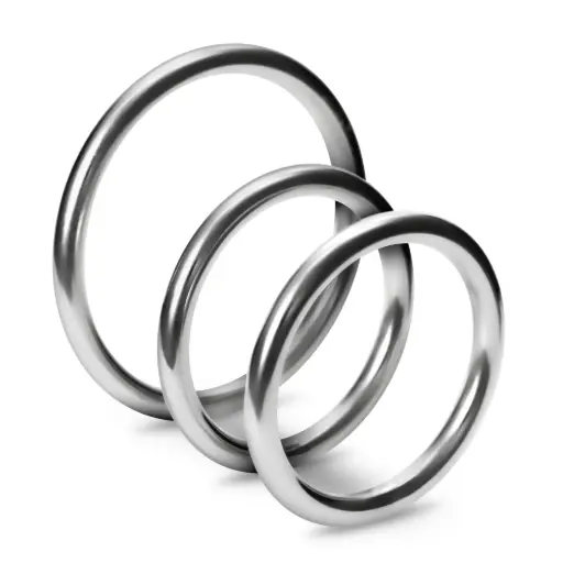 [7403254159631] Anillos para el Pene de Metal - Set de 3 Crushious para Mejor Rendimiento
