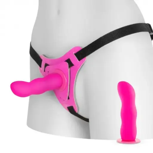 [7403254157897] Arnés Vibrador Rosa Snapper Crushious - Placer y Comodidad Asegurados