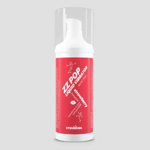 [7403254156913] Vibrador Líquido Fresa 30ml - Estimulación Intensa Crushious