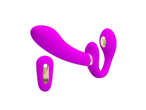 [6959532326352] Arnés Vibrador y Electroshock con Control Remoto para Placer Intenso