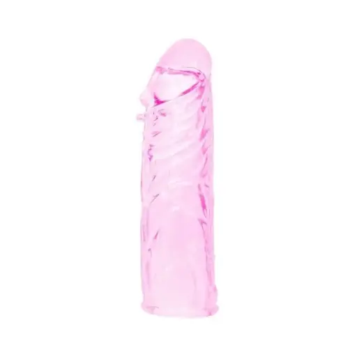 [6959532300185] FUNDA ROSA PENE SILICONA ESTIMULANTE 13CM