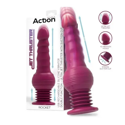 [8436615002825] Vibrador Thrusting Ultra Jet con Ventosa Potente - Acción Rocket