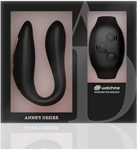[8435565915872] Anne's Desire - Dual Pleasure WatchMe Negro Vibrador Inteligente