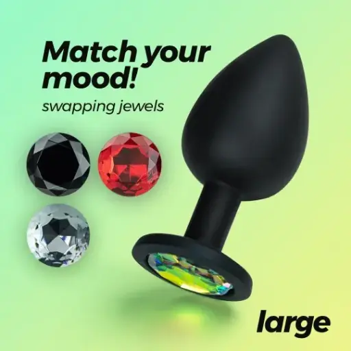 [7403254158580] Plug Anal Grande con Joyas Intercambiables - Crushious Camileo 4 en 1