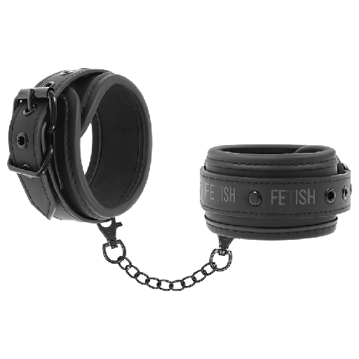 [8435565924973] Esposas de Tobillo Neopreno Negras Ajustables para BDSM y Bondage
