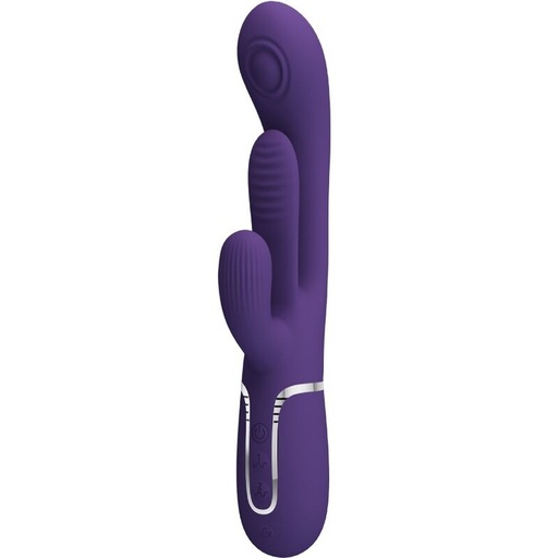 [6959532337006] PRETTY LOVE - SHANIA TRIPLE VIBRADOR RABBIT MULTIFUNCIÓN MORADO