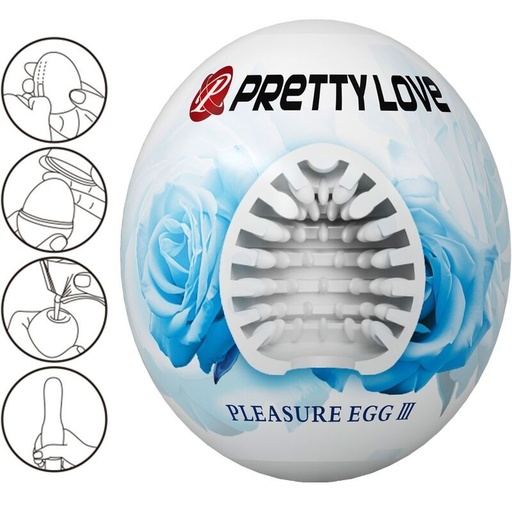 [6959532360813] PRETTY LOVE - MASTURBADOR MASCULINO HUEVO BLANCO